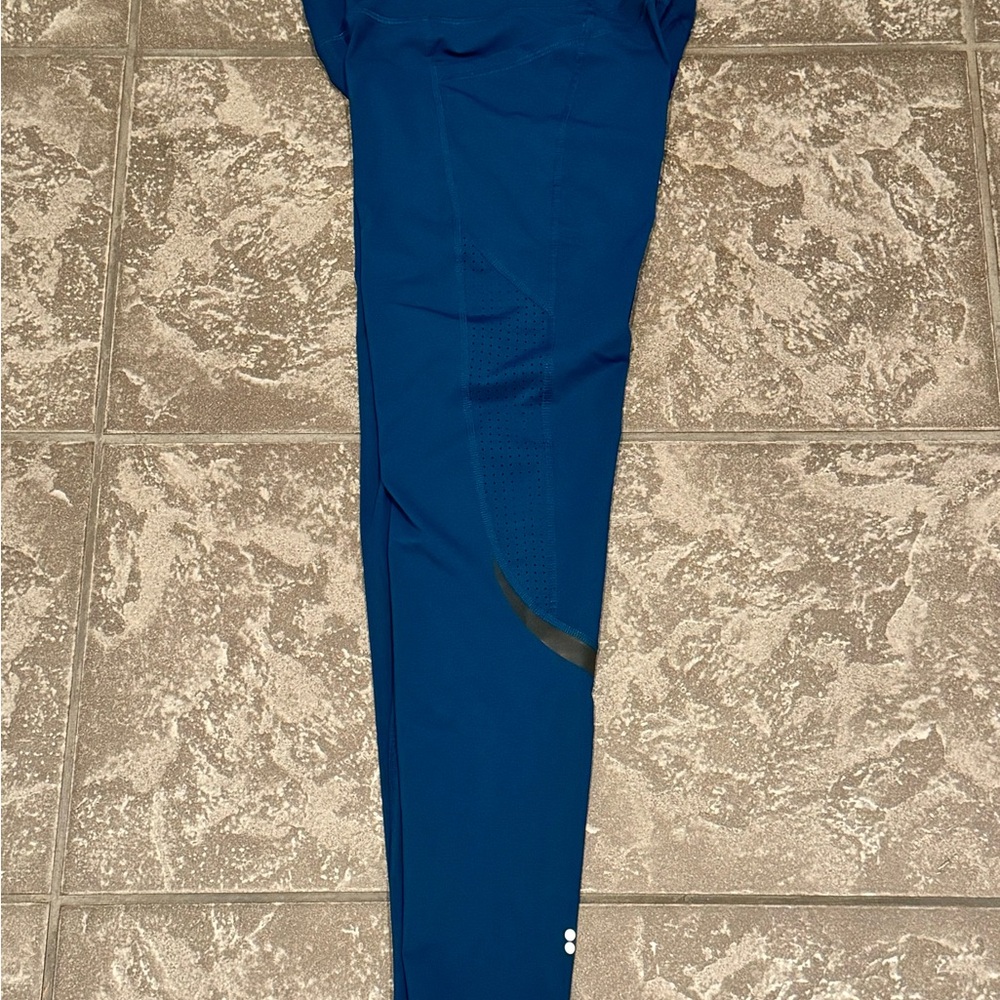 Sweaty Betty Power Sculpt Workout 7/8 Leggings Beetle Blue - XS Retail $98 MINT - Picture 3 of 11
